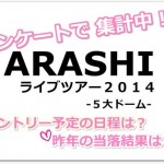 嵐ドームツアー2014いよいよ申し込み!昨年の傾向と対策は?